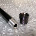 .25cal barrel with oil blued thread protector ring showing UNF thread and crown
