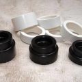 Selection of black Delrin mainspring centralisers and pre-tensioning spacers 
