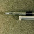 Aluminium Steyr air stripper on gun (also showing barrel weight) 