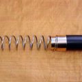 Hybrid hammer assembled, with polished stainless steel mainspring and centraliser
